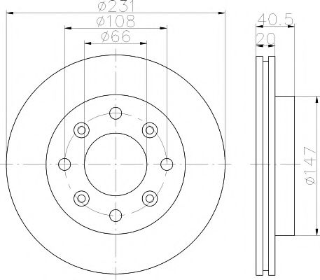 Тормозной диск HELLA PAGID 54589
