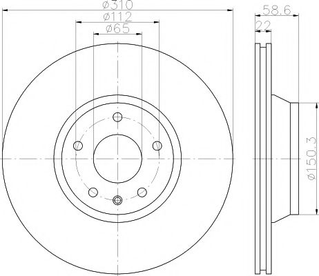 Тормозной диск HELLA PAGID 8DD 355 113-981