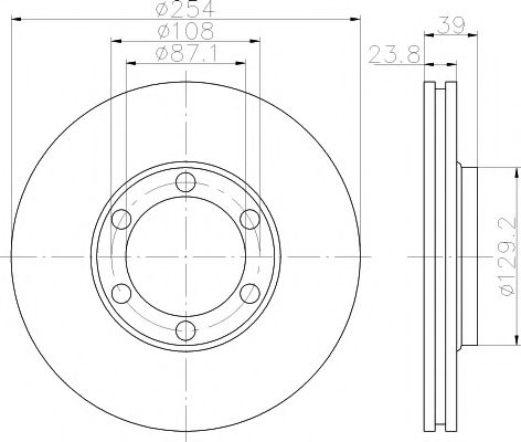 Тормозной диск HELLA PAGID 8DD 355 114-551