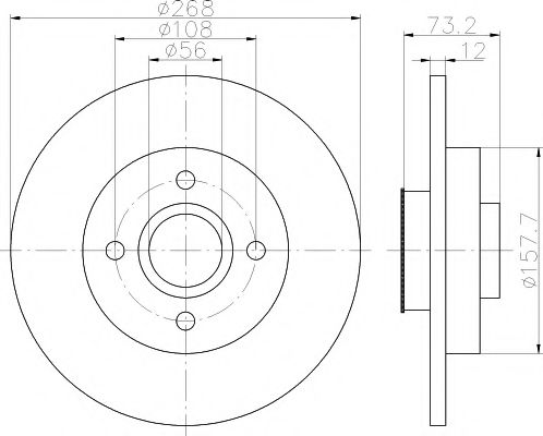 Тормозной диск HELLA PAGID 8DD 355 114-741