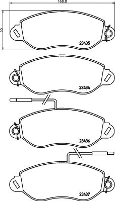 Комплект тормозных колодок, дисковый тормоз HELLA PAGID 8DB 355 010-531