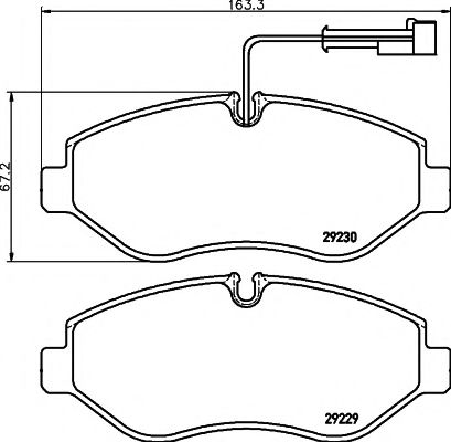 Комплект тормозных колодок, дисковый тормоз HELLA PAGID 8DB 355 005-611