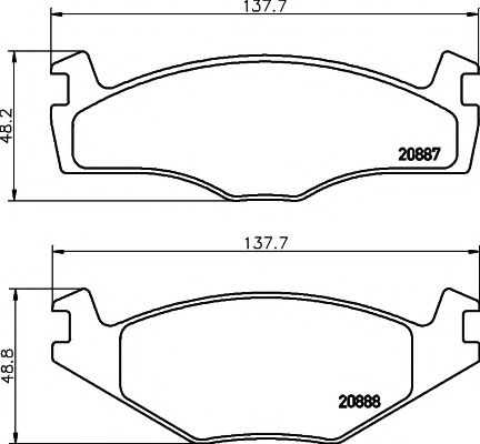 Комплект тормозных колодок, дисковый тормоз HELLA PAGID 8DB 355 006-381