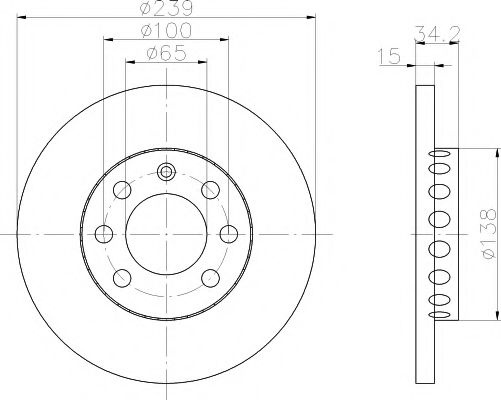 Тормозной диск HELLA PAGID 8DD 355 107-581