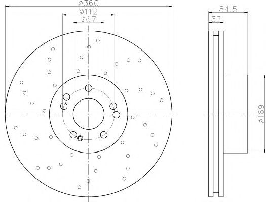 Тормозной диск HELLA PAGID 8DD 355 122-032