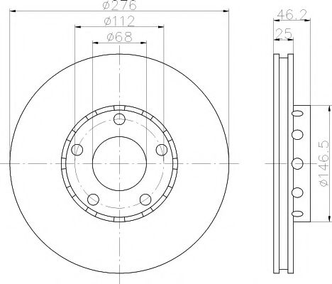 Тормозной диск HELLA PAGID 8DD 355 101-361