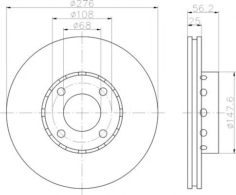 Тормозной диск HELLA PAGID 8DD 355 103-081