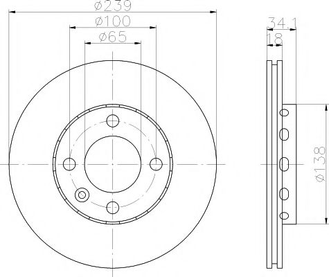 Тормозной диск HELLA PAGID 8DD 355 104-211