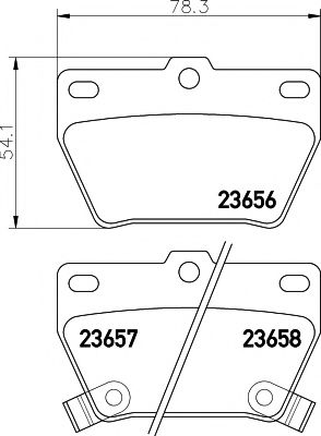 Комплект тормозных колодок, дисковый тормоз HELLA PAGID 8DB 355 010-521