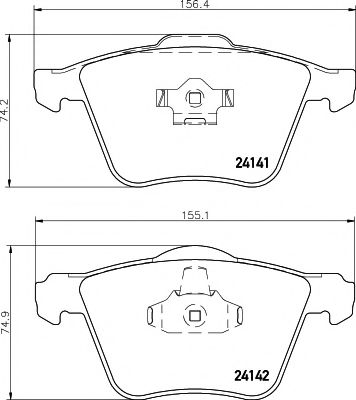 Комплект тормозных колодок, дисковый тормоз HELLA PAGID 8DB 355 011-721