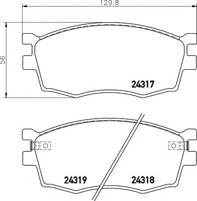 Комплект тормозных колодок, дисковый тормоз HELLA PAGID 8DB 355 006-951