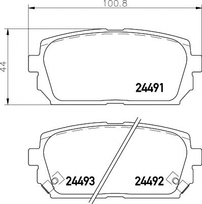 Комплект тормозных колодок, дисковый тормоз HELLA PAGID 8DB 355 012-971