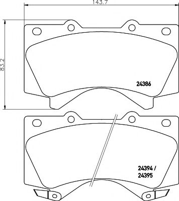 Комплект тормозных колодок, дисковый тормоз HELLA PAGID 8DB 355 013-151