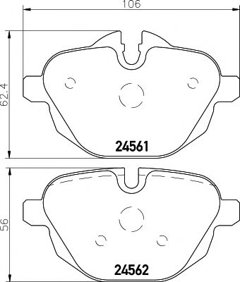 Комплект тормозных колодок, дисковый тормоз HELLA PAGID 8DB 355 013-921