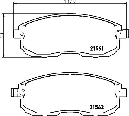 Комплект тормозных колодок, дисковый тормоз HELLA PAGID 8DB 355 013-991