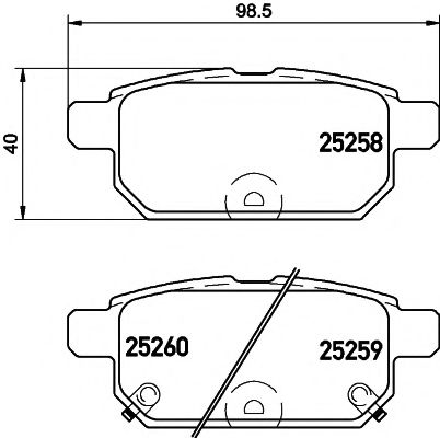 Комплект тормозных колодок, дисковый тормоз HELLA PAGID 8DB 355 015-871