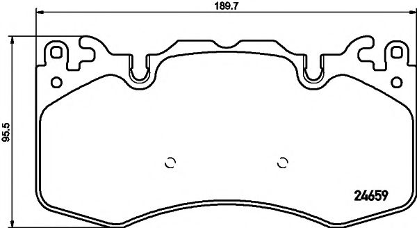 Комплект тормозных колодок, дисковый тормоз HELLA PAGID 8DB 355 016-151