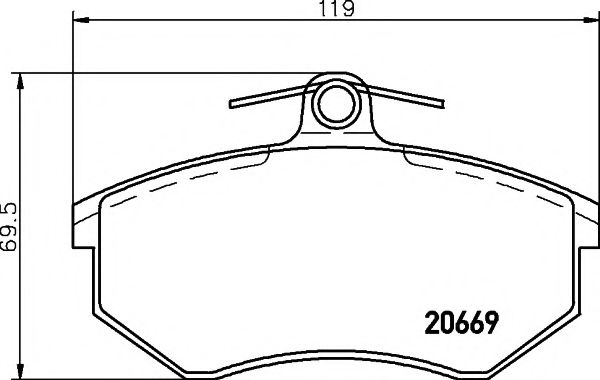 Комплект тормозных колодок, дисковый тормоз HELLA PAGID 8DB 355 017-641