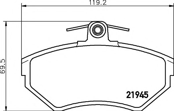Комплект тормозных колодок, дисковый тормоз HELLA PAGID 8DB 355 018-251