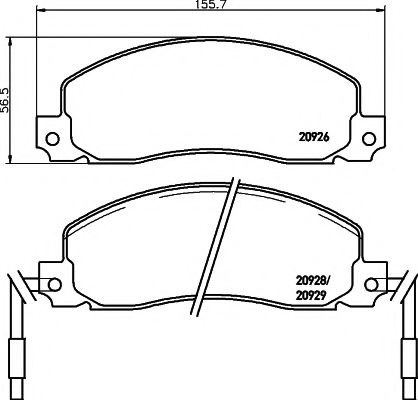 Комплект тормозных колодок, дисковый тормоз HELLA PAGID 8DB 355 018-981