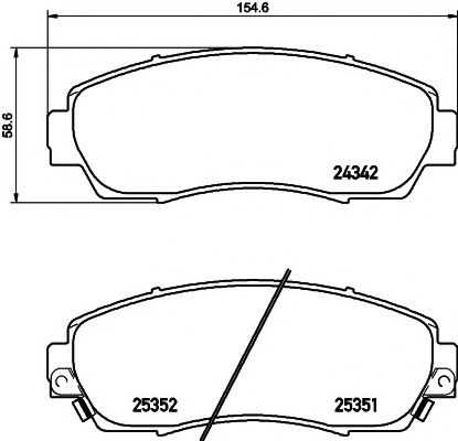 Комплект тормозных колодок, дисковый тормоз HELLA PAGID 8DB 355 019-761