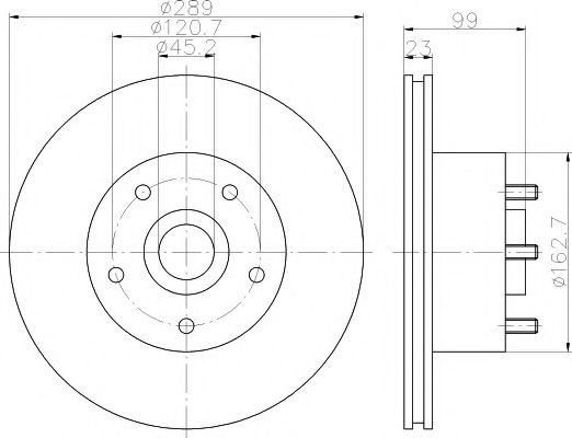 Тормозной диск HELLA PAGID 8DD 355 119-921