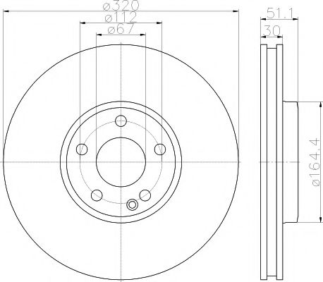 Тормозной диск HELLA PAGID 8DD 355 119-701