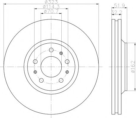 Тормозной диск HELLA PAGID 8DD 355 120-251