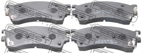 Комплект тормозных колодок, дисковый тормоз FEBEST 0501-GFF