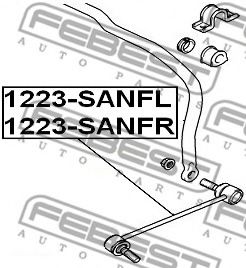 Тяга / стойка, стабилизатор FEBEST 1223SANFR