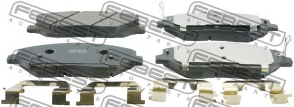 Комплект тормозных колодок, дисковый тормоз FEBEST 1201-SANF