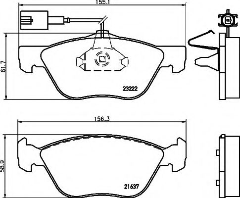 Комплект тормозных колодок, дисковый тормоз COBREQ N-539