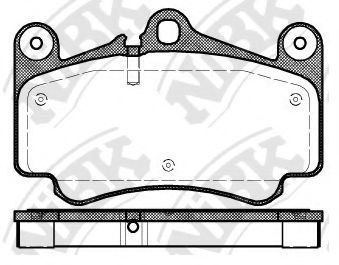 Комплект тормозных колодок, дисковый тормоз NiBK PN0819