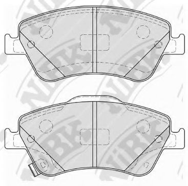 Комплект тормозных колодок, дисковый тормоз NiBK PN1835