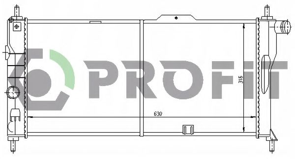 Радиатор, охлаждение двигателя PROFIT PR 5052A3