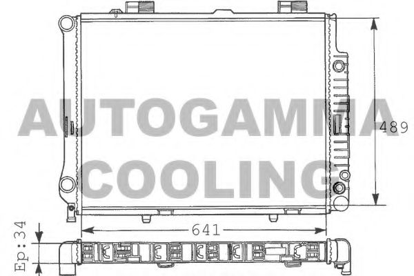 Радиатор, охлаждение двигателя AUTOGAMMA 100555