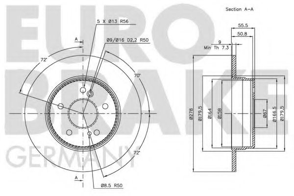 Тормозной диск SEBRO 5079