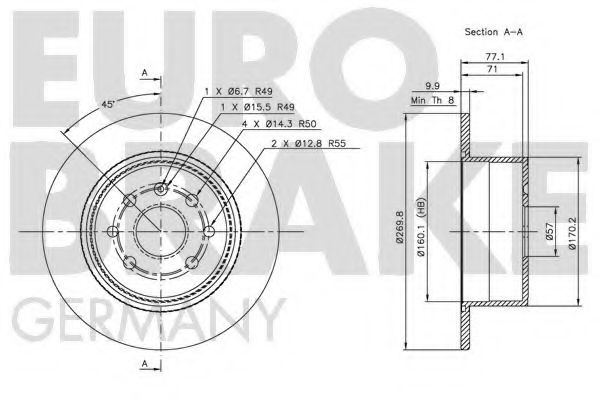 Тормозной диск LUCAS ELECTRICAL DF2663