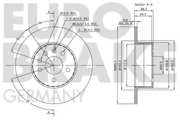 Тормозной диск LUCAS ELECTRICAL DF2773