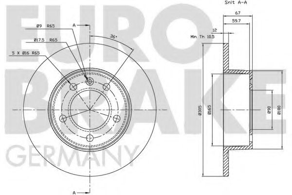Тормозной диск LUCAS ELECTRICAL DF4234