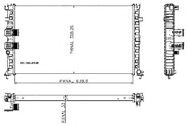 Радиатор, охлаждение двигателя ORDONEZ 1020688809