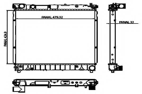Радиатор, охлаждение двигателя ORDONEZ 1020871803