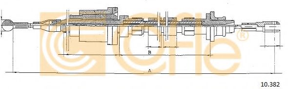 Трос, управление сцеплением COFLE 10382