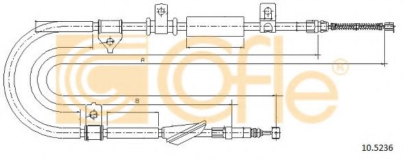Трос, стояночная тормозная система COFLE 10.5236
