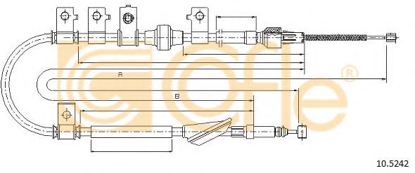 Трос, стояночная тормозная система COFLE 10.5242