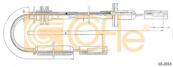 Трос, управление сцеплением COFLE 102033