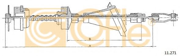 Трос, управление сцеплением COFLE 11271