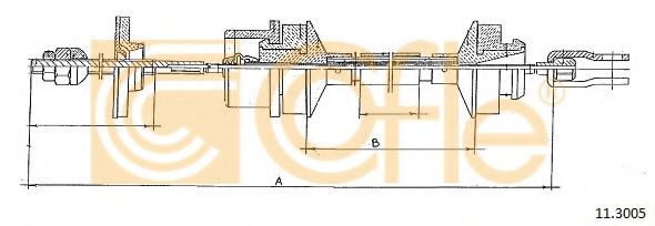 Трос, управление сцеплением COFLE 11.3005
