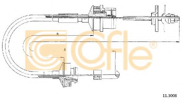 Трос, управление сцеплением COFLE 11.3008