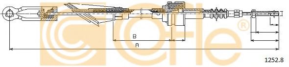 Трос, управление сцеплением COFLE 1252.8